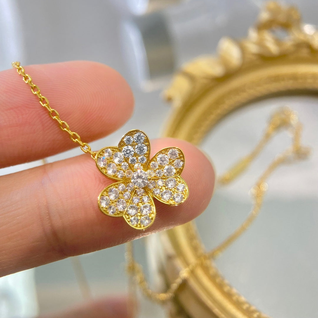 [⭐Reverie Jewels]FLOWER DIAMOND NECKLACE
