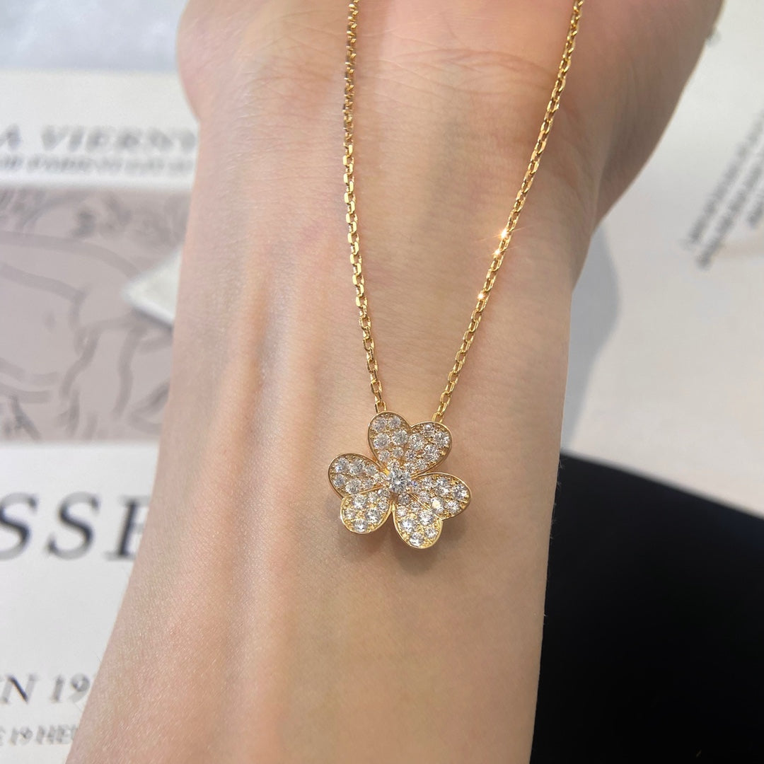 [⭐Reverie Jewels]FLOWER DIAMOND NECKLACE