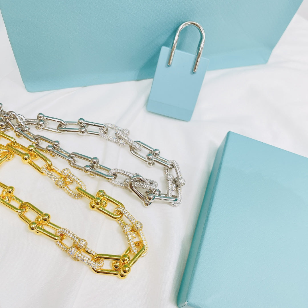 [Reverie Jewels]HARDWEAR NECKLACE DIAMOND PAVED