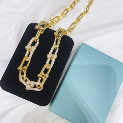 [Reverie Jewels]HARDWEAR NECKLACE DIAMOND PAVED