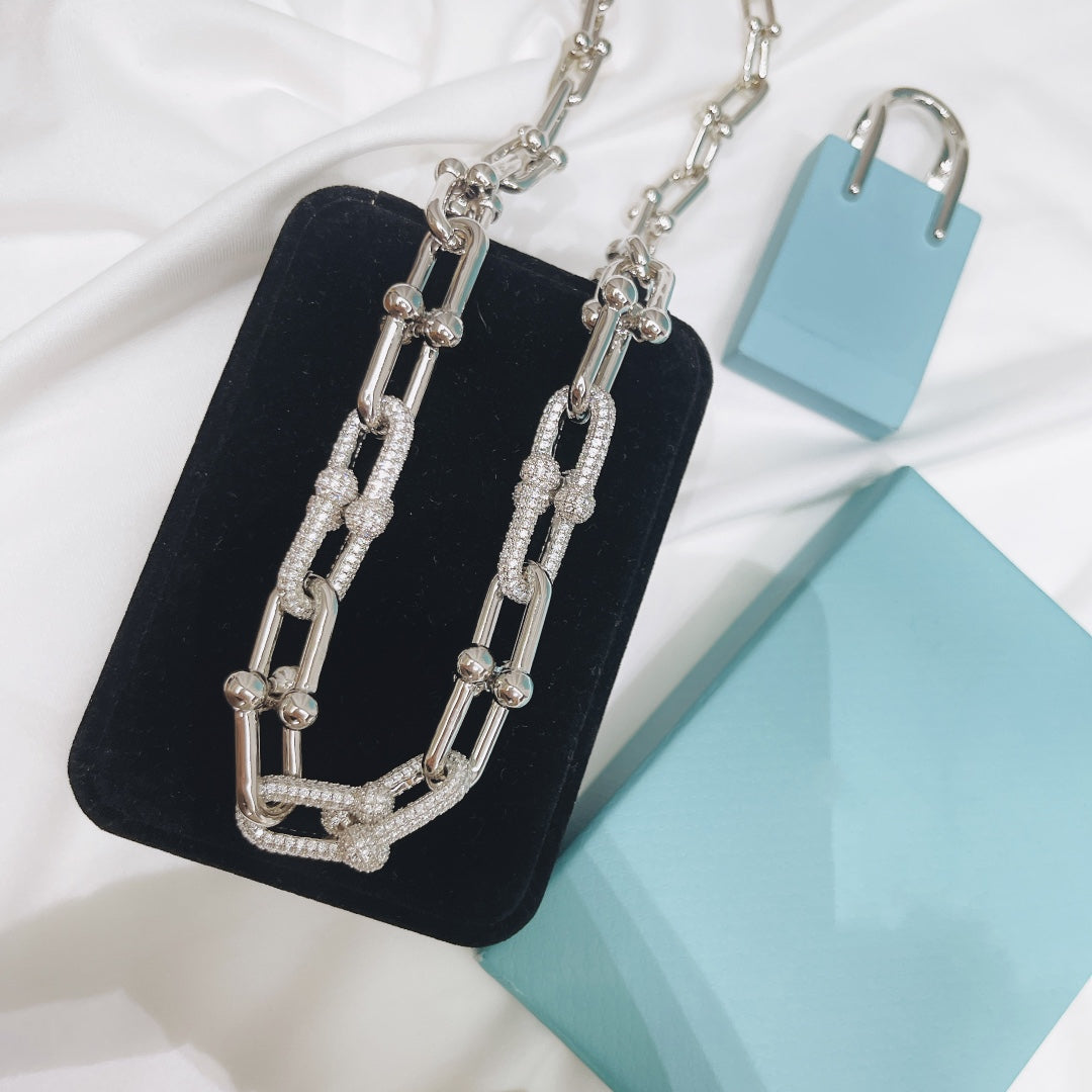 [Reverie Jewels]HARDWEAR NECKLACE DIAMOND PAVED