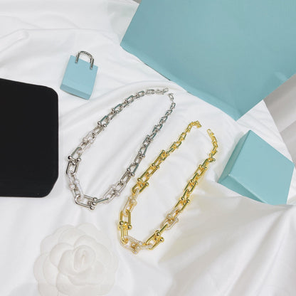 [Reverie Jewels]HARDWEAR NECKLACE DIAMOND PAVED