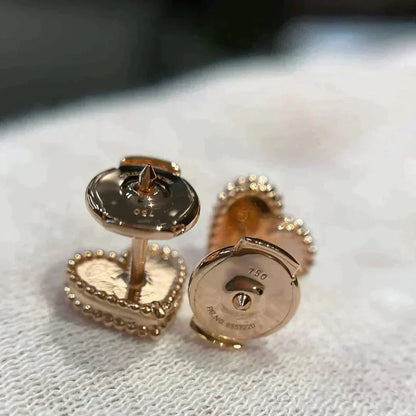 [⭐Reverie Jewels]HEART CARNELIAN STUD EARRINGS