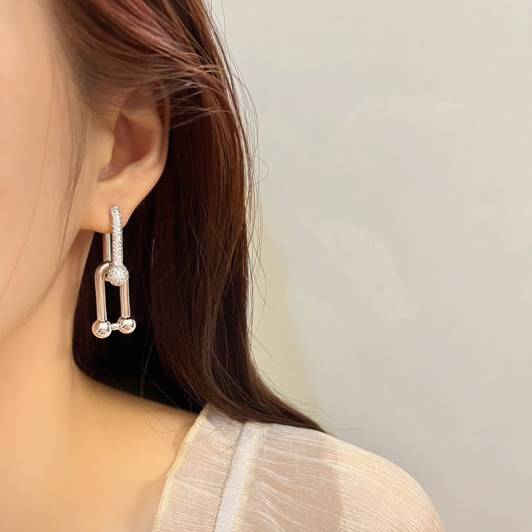 [Reverie Jewels]HARDWEAR DROP DIAMONDS EARRINGS