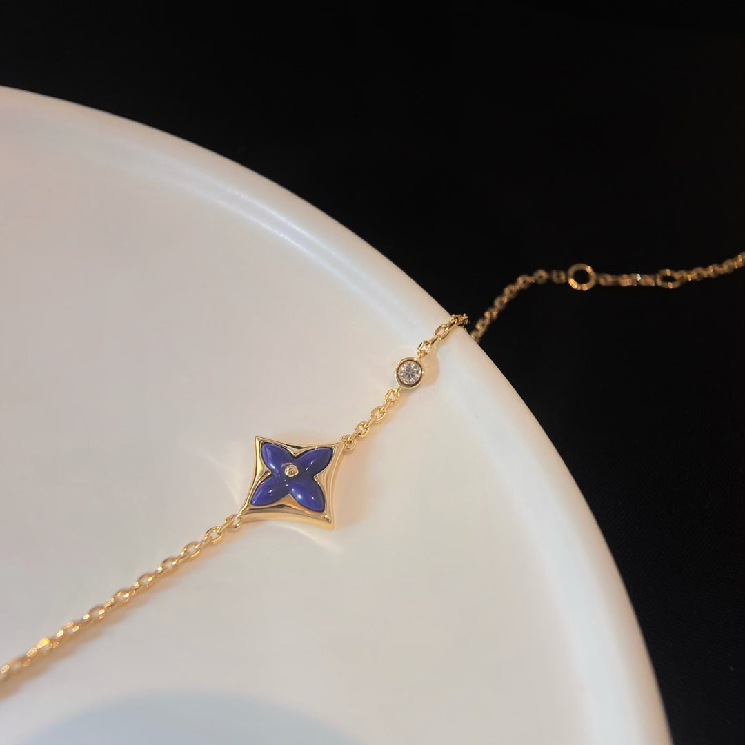 [⭐Reverie Jewels]COLOR STAR PINK GOLD DIAMOND BRACELET
