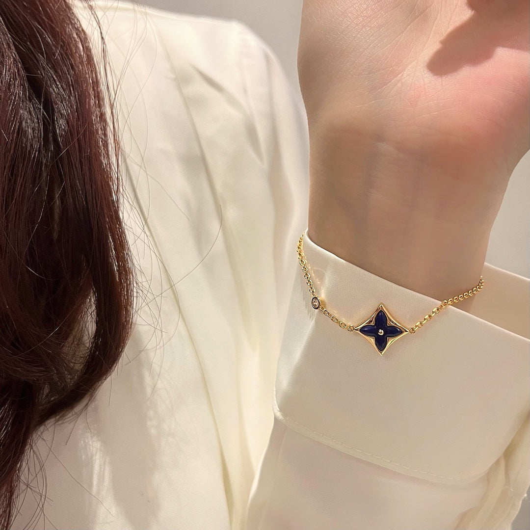 [⭐Reverie Jewels]COLOR STAR PINK GOLD DIAMOND BRACELET