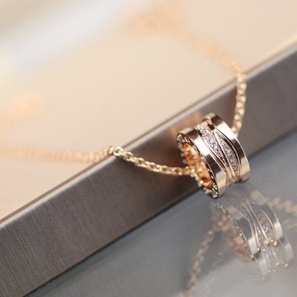 [⭐Reverie Jewels]ZERO 1 PINK GOLD DIAMOND NECKLACE