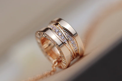 [⭐Reverie Jewels]ZERO 1 PINK GOLD DIAMOND NECKLACE
