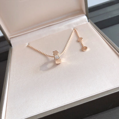 [⭐Reverie Jewels]SERPENTI PEDANT DIAMOND PINK GOLD NECKLACE