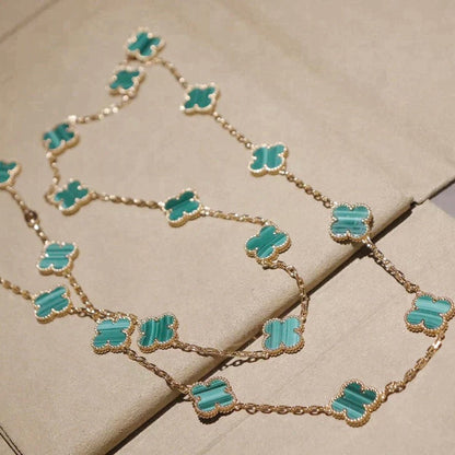 [⭐Reverie Jewels]CLOVER 20 MOTIFS MALACHITE GOLD