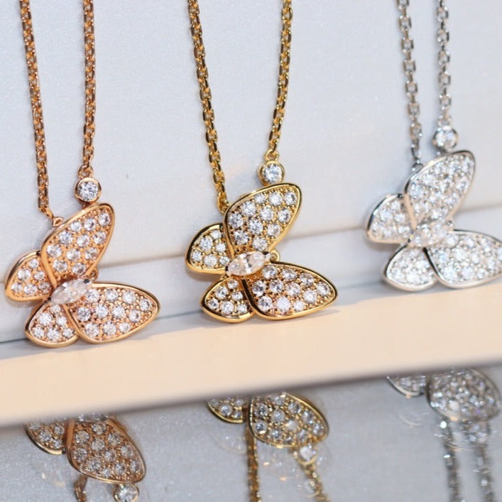 [⭐Reverie Jewels]BUTTERFLY DIAMOND NECKLACE