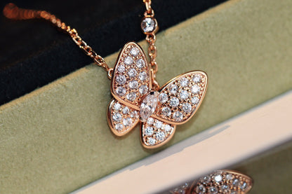 [⭐Reverie Jewels]BUTTERFLY DIAMOND NECKLACE