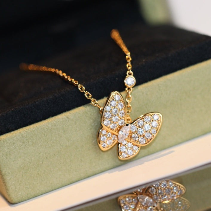 [⭐Reverie Jewels]BUTTERFLY DIAMOND NECKLACE