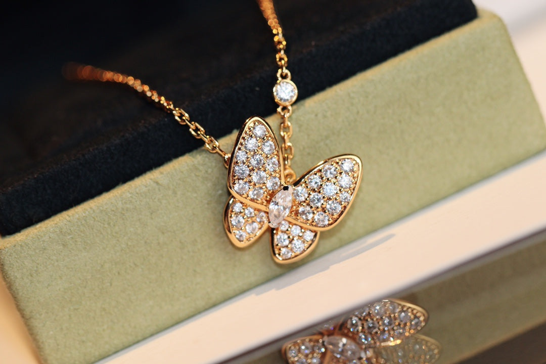 [⭐Reverie Jewels]BUTTERFLY DIAMOND NECKLACE