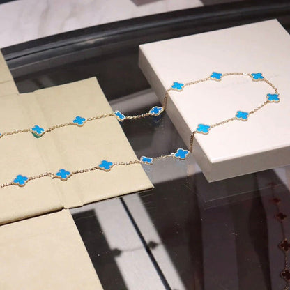 [⭐Reverie Jewels]CLOVER 20 MOTIFS TURQUOISE GOLD