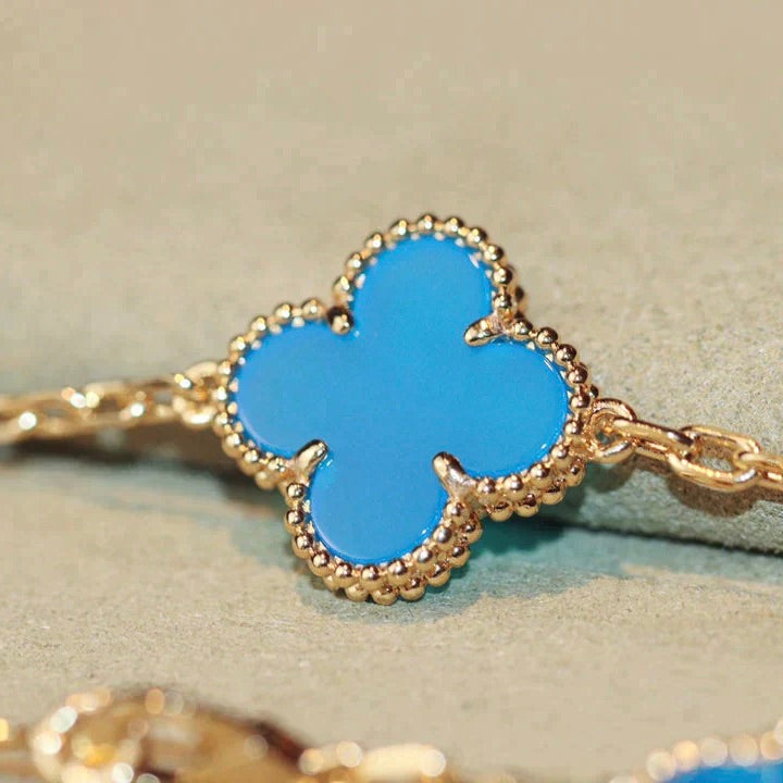 [⭐Reverie Jewels]CLOVER 20 MOTIFS TURQUOISE GOLD