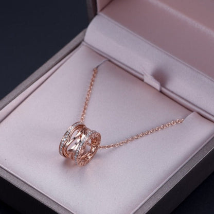 [⭐Reverie Jewels]ZERO 1 PINK GOLD DIAMOND OPEN NECKLACE