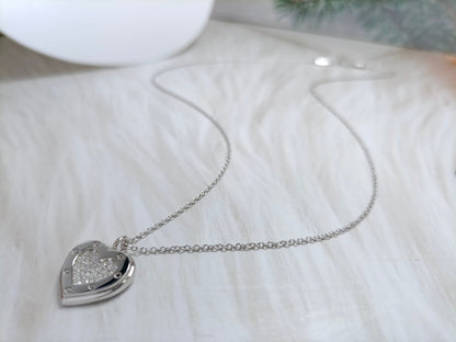 [Reverie Jewels]HEART DIAMONDS PEDANT NECKLACE