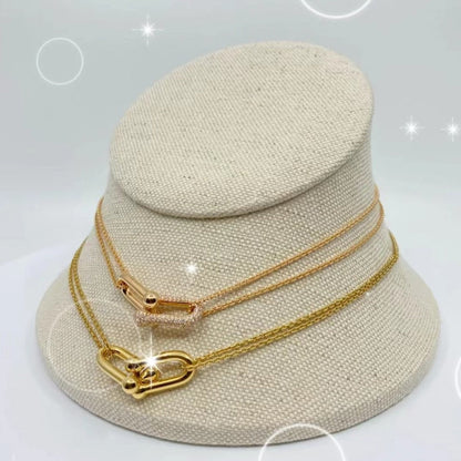 [Reverie Jewels]HARDWEAR GOLD DOUBLE LINK NECKLACE