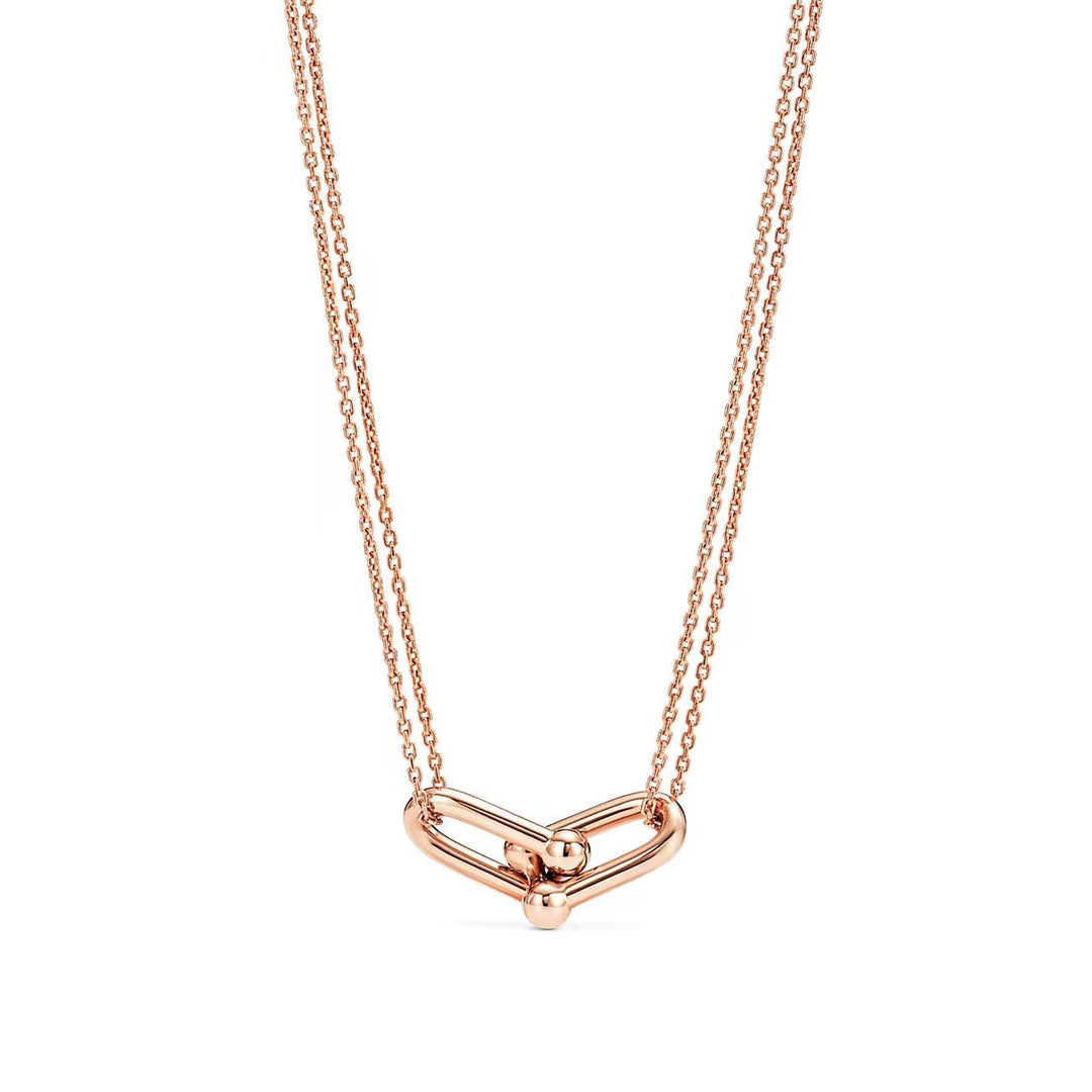 [Reverie Jewels]HARDWEAR GOLD DOUBLE LINK NECKLACE