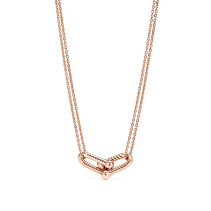 [Reverie Jewels]HARDWEAR GOLD DOUBLE LINK NECKLACE