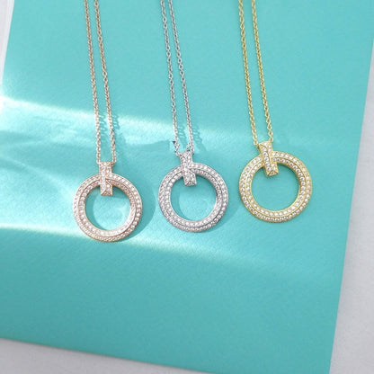 [Reverie Jewels]T WIRE PEDANT DIAMOND NECKLACE