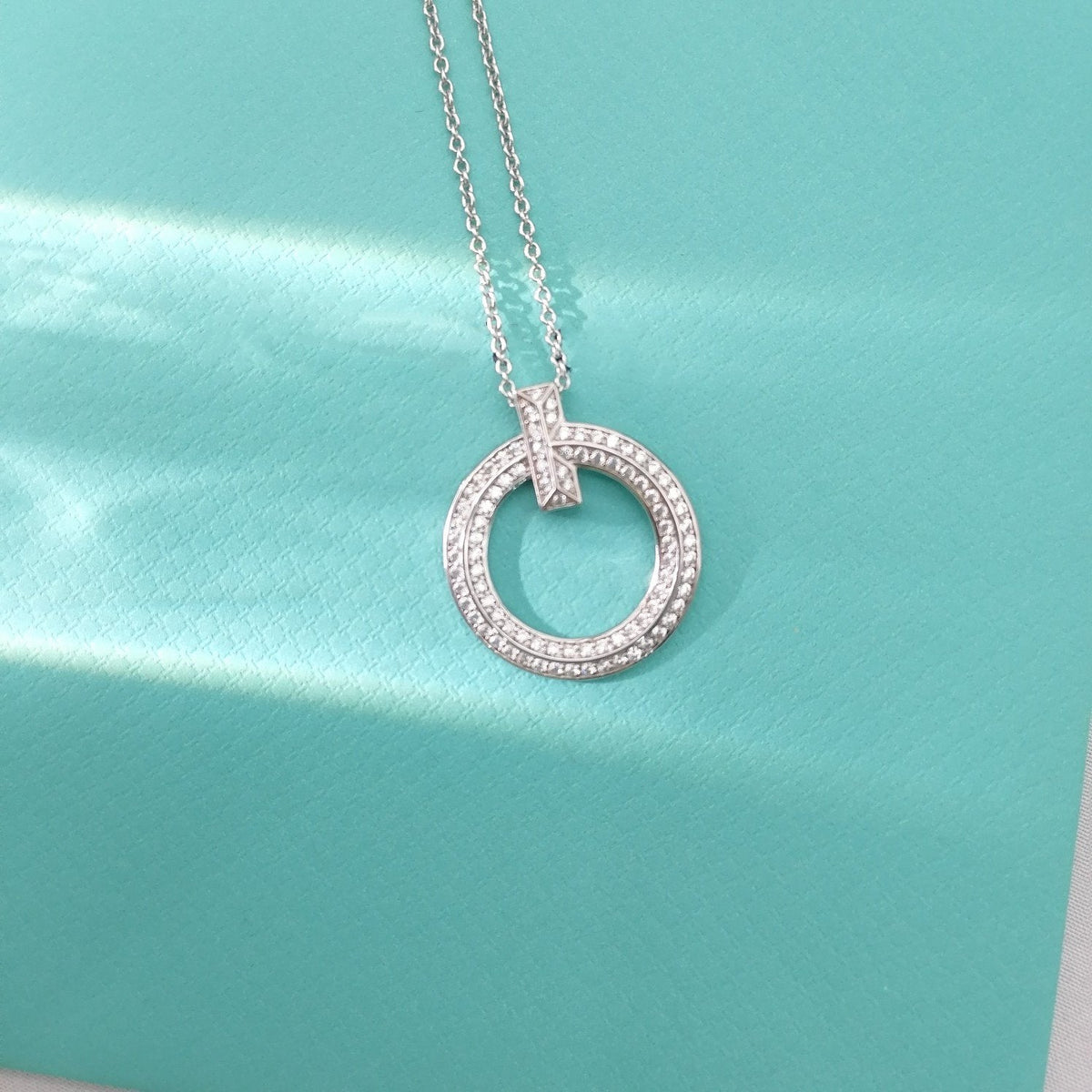 [Reverie Jewels]T WIRE PEDANT DIAMOND NECKLACE