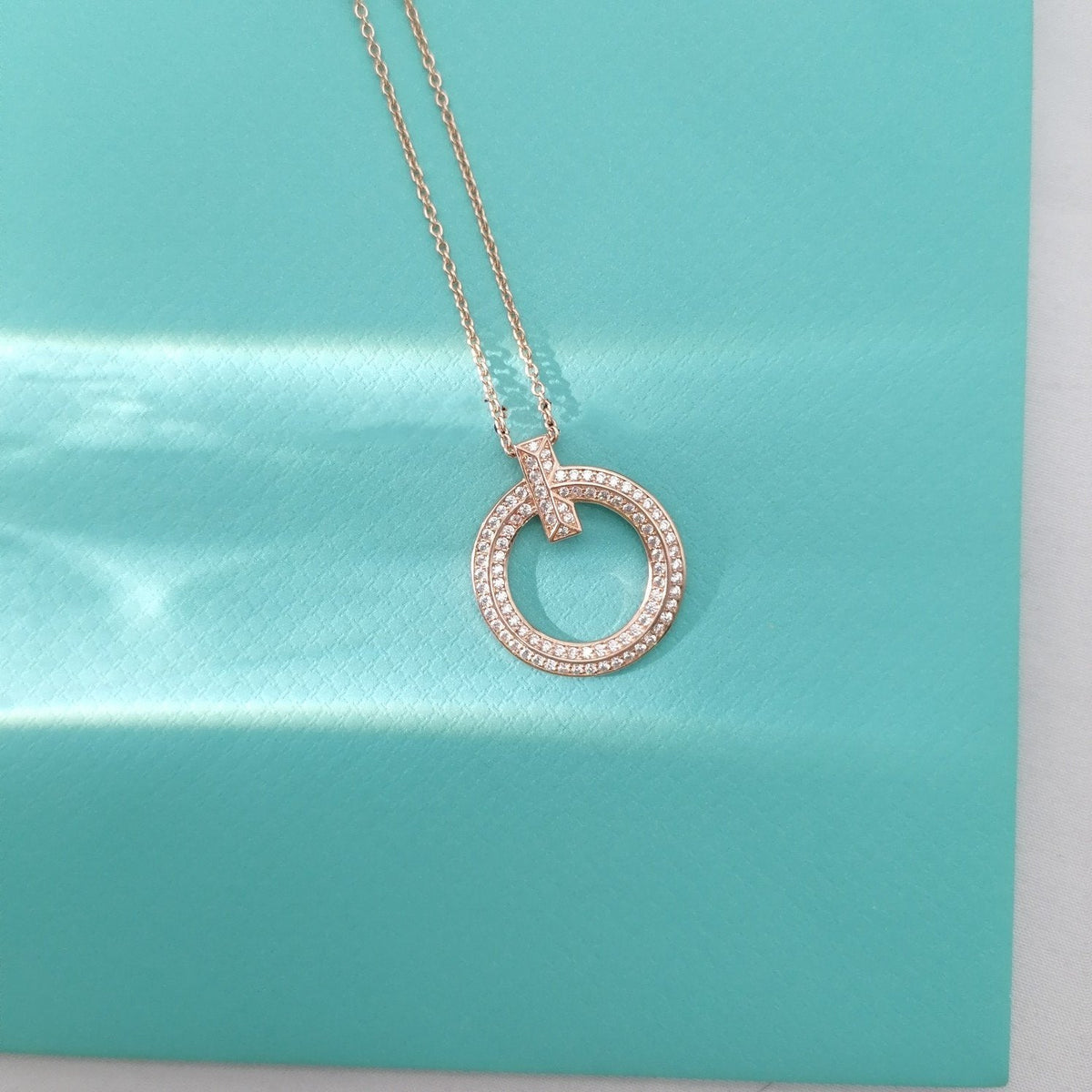 [Reverie Jewels]T WIRE PEDANT DIAMOND NECKLACE