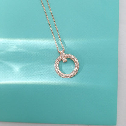 [Reverie Jewels]T WIRE PEDANT DIAMOND NECKLACE
