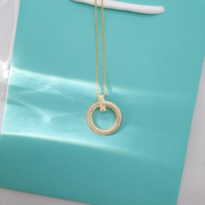 [Reverie Jewels]T WIRE PEDANT DIAMOND NECKLACE