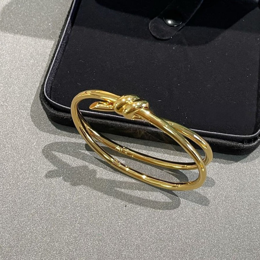 [Reverie Jewels]KNOT DOUBLE ROW GOLD BRACELET