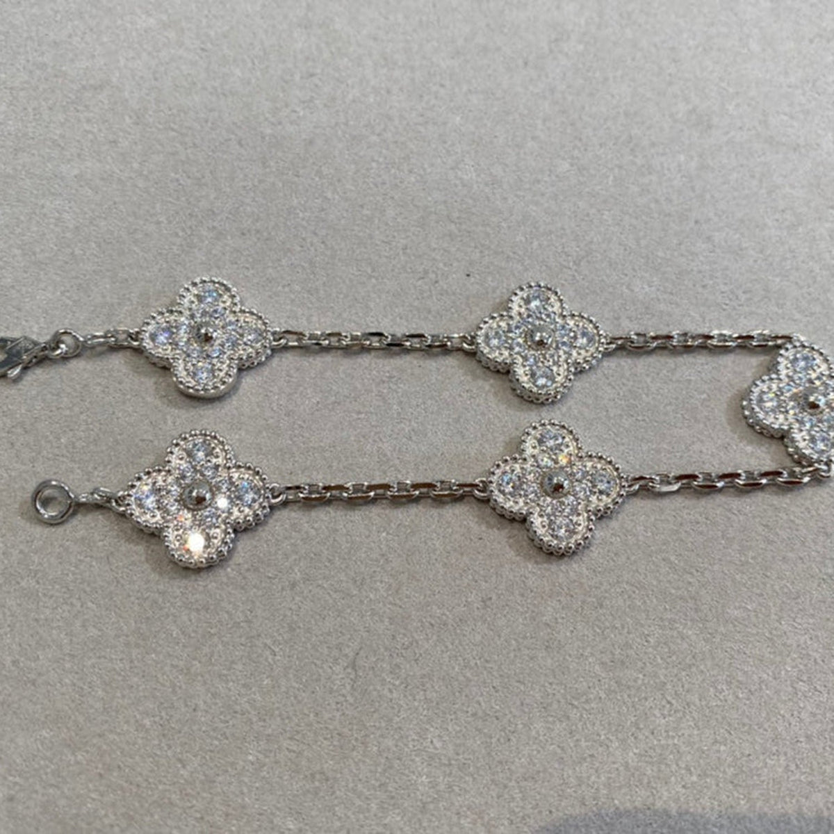 [⭐Reverie Jewels] CLOVER 5 MOTIF FULL DIAMOND BRACELET COLLECTION