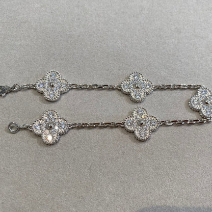 [⭐Reverie Jewels] CLOVER 5 MOTIF FULL DIAMOND BRACELET COLLECTION