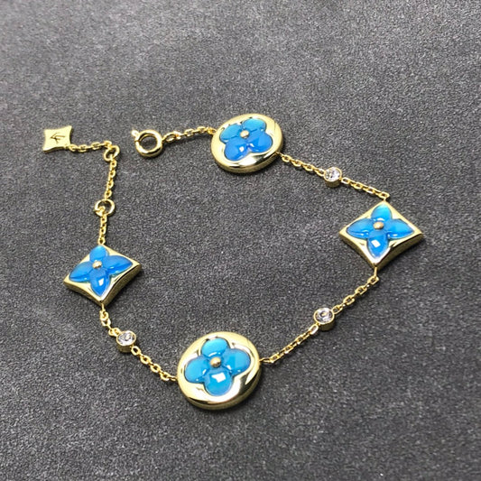 [⭐Reverie Jewels]STAR AND SUN TURQUOISE 4 MOTIFS 3 DIAMONDS