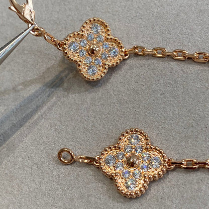 [⭐Reverie Jewels] CLOVER 5 MOTIF FULL DIAMOND BRACELET COLLECTION