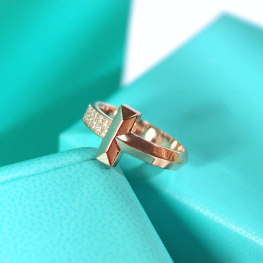 [Reverie Jewels]T1 NARROW DIAMOND PINK GOLD RING