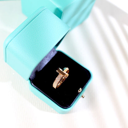 [Reverie Jewels]T1 NARROW DIAMOND PINK GOLD RING