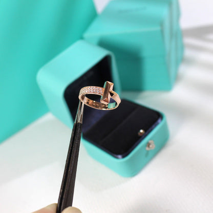 [Reverie Jewels]T1 NARROW DIAMOND PINK GOLD RING