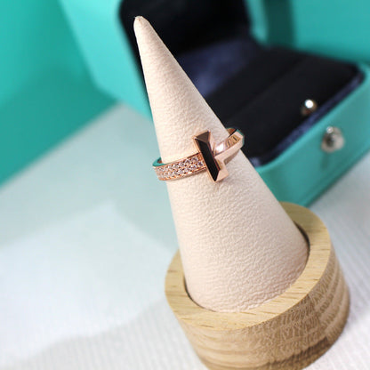 [Reverie Jewels]T1 NARROW DIAMOND PINK GOLD RING