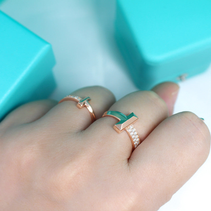 [Reverie Jewels]T1 NARROW DIAMOND PINK GOLD RING