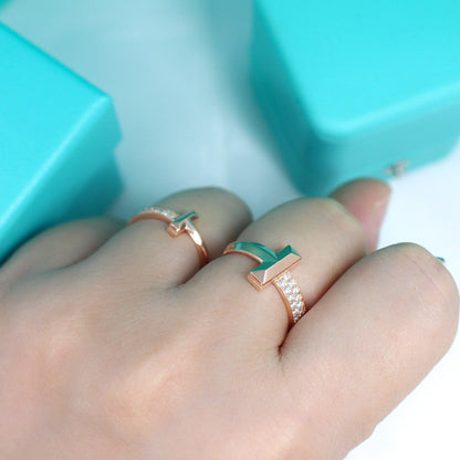 [Reverie Jewels]T1 NARROW DIAMOND PINK GOLD RING