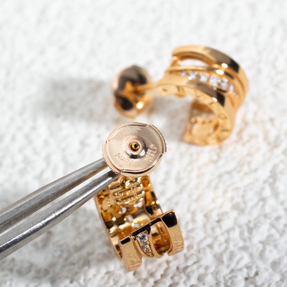 [⭐Reverie Jewels]ZERO 1 PINK GOLD DIAMONDS EARRINGS