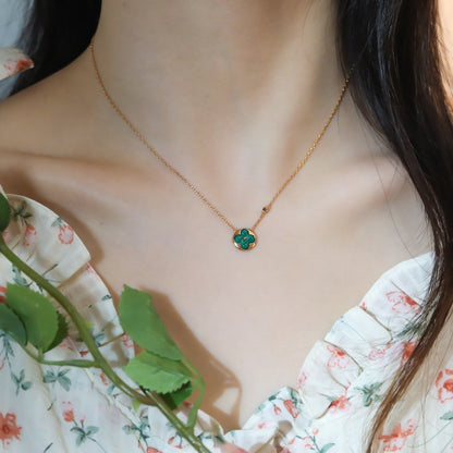 [⭐Reverie Jewels]SUN PEDANT PINK GOLD 1 DIAMOND NECKLACE