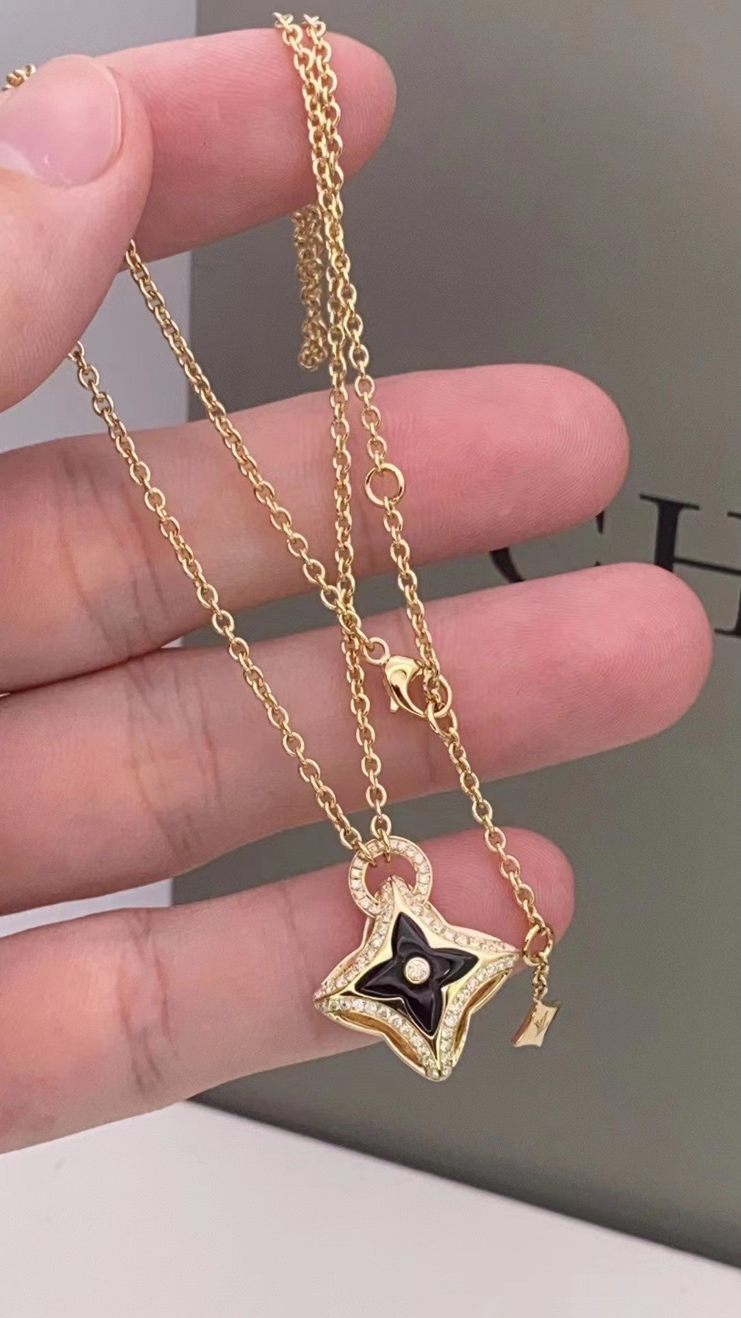 [⭐Reverie Jewels]STAR PEDANT PINK GOLD DIAMOND NECKLACE