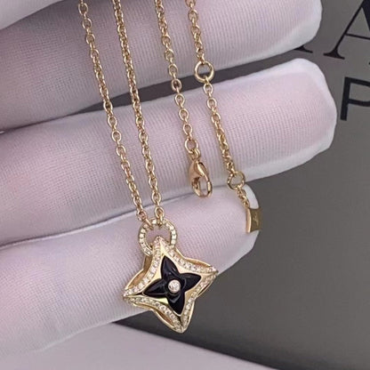 [⭐Reverie Jewels]STAR PEDANT PINK GOLD DIAMOND NECKLACE