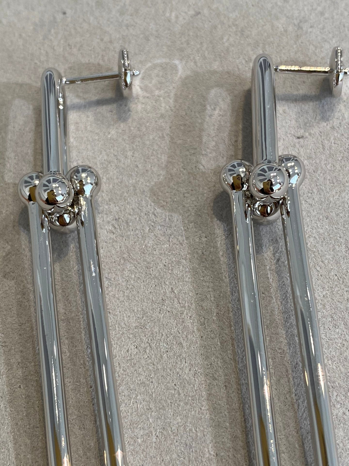 [Reverie Jewels]HARDWEAR DOUBLE LONG LINK EARRINGS