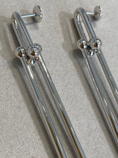 [Reverie Jewels]HARDWEAR DOUBLE LONG LINK EARRINGS