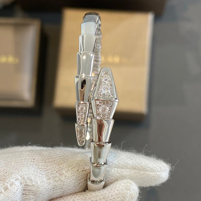 [⭐Reverie Jewels]SERPENTI BRACELET DIAMONDS SILVER