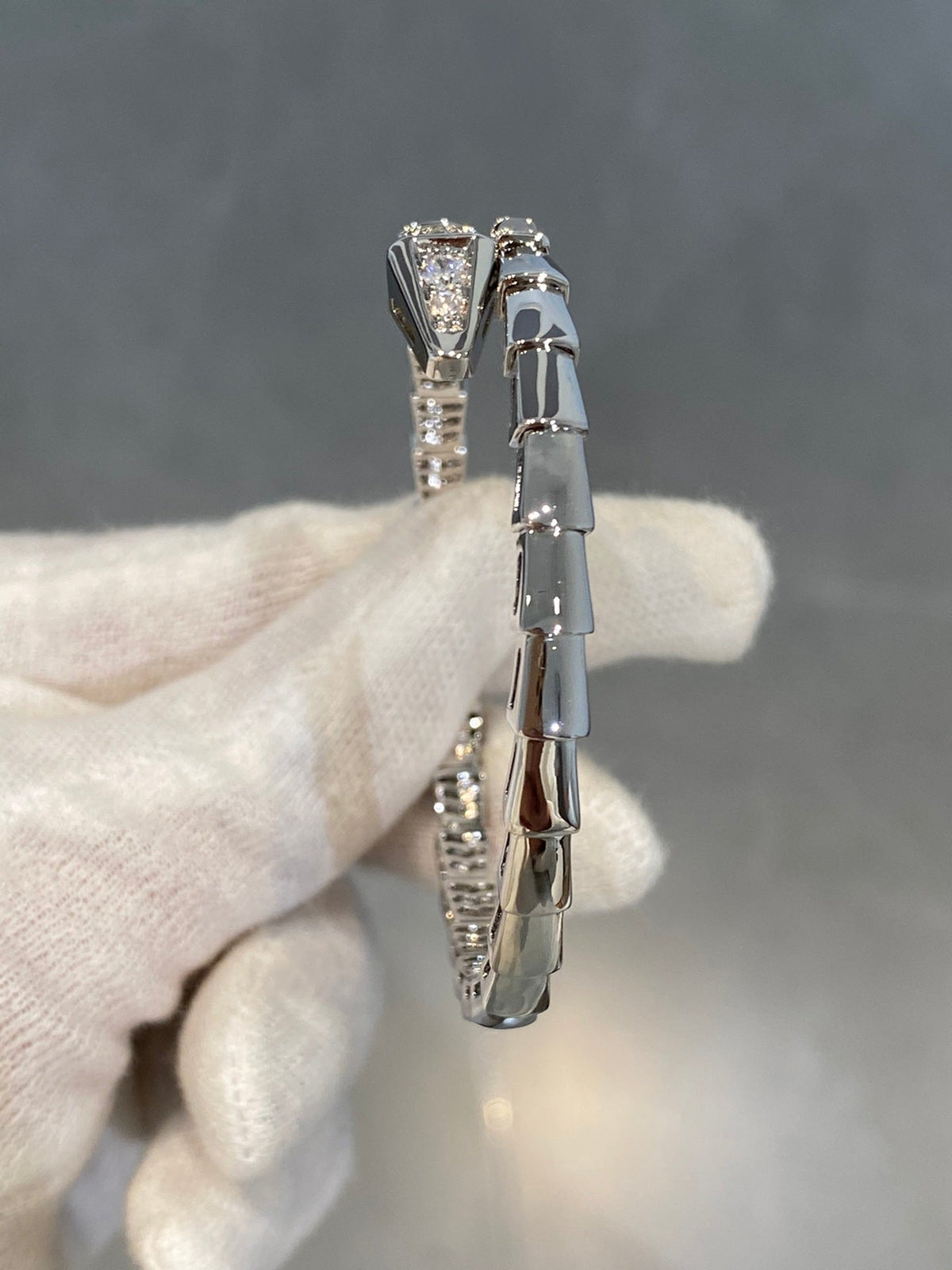 [⭐Reverie Jewels]SERPENTI BRACELET DIAMONDS SILVER