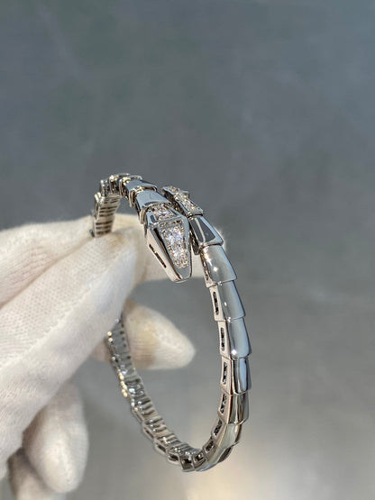 [⭐Reverie Jewels]SERPENTI BRACELET DIAMONDS SILVER